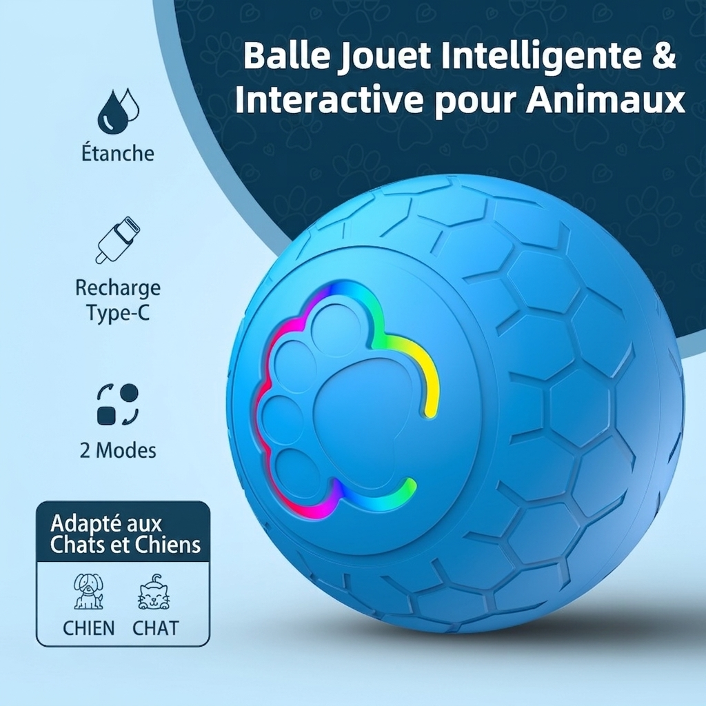Balle interactive pour chien