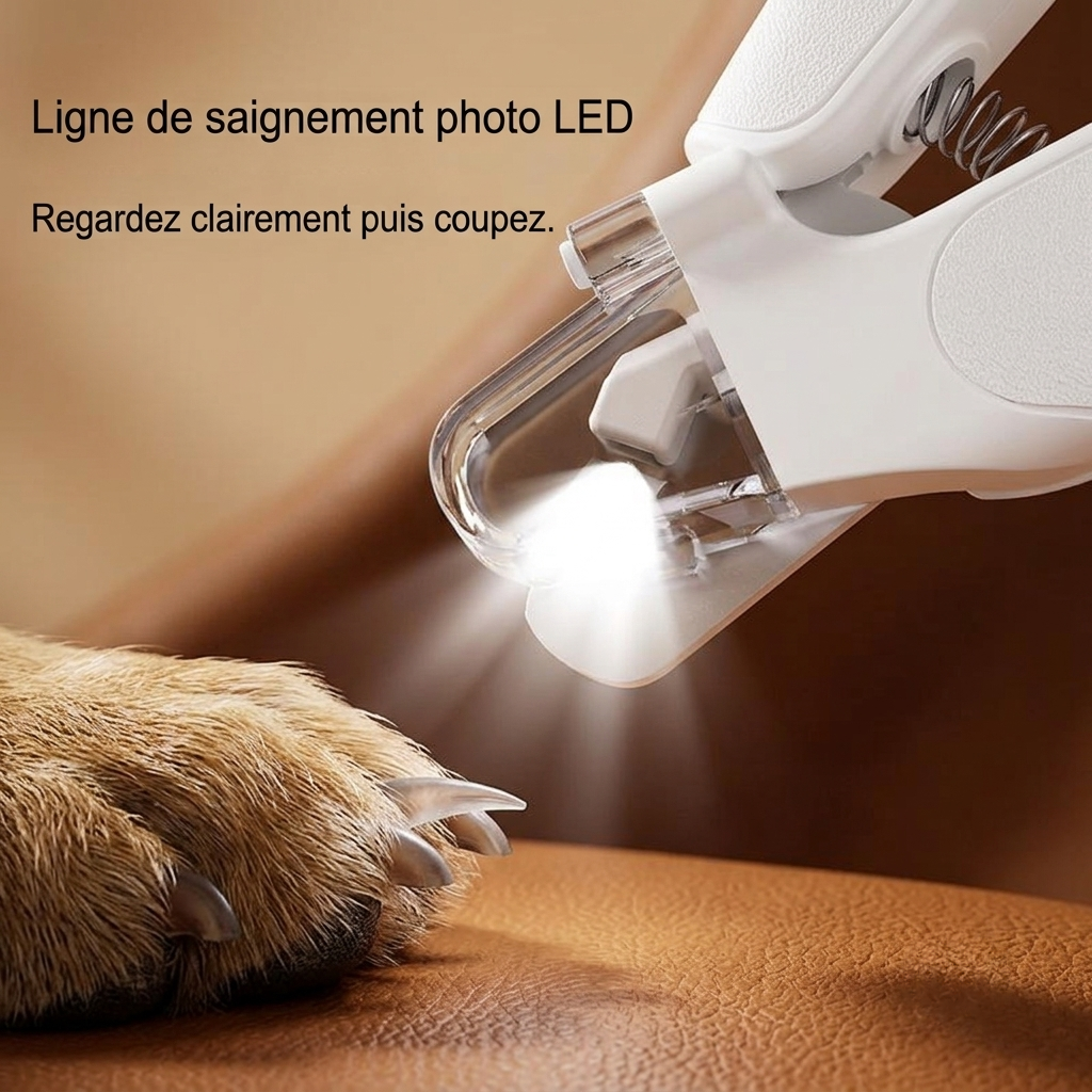 Lumière LED pour repérer la ligne de sang avant de couper