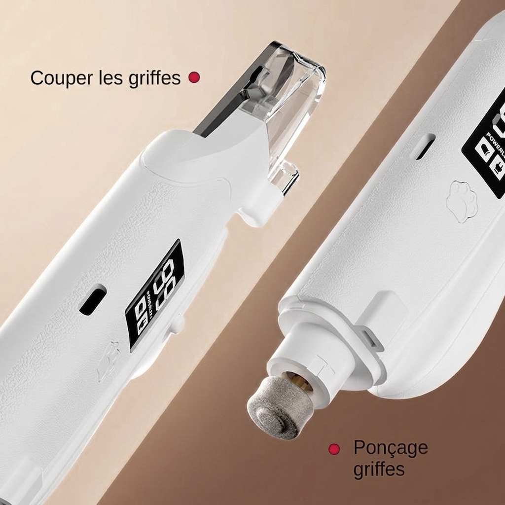 Tête de coupe et tête de ponçage en détail