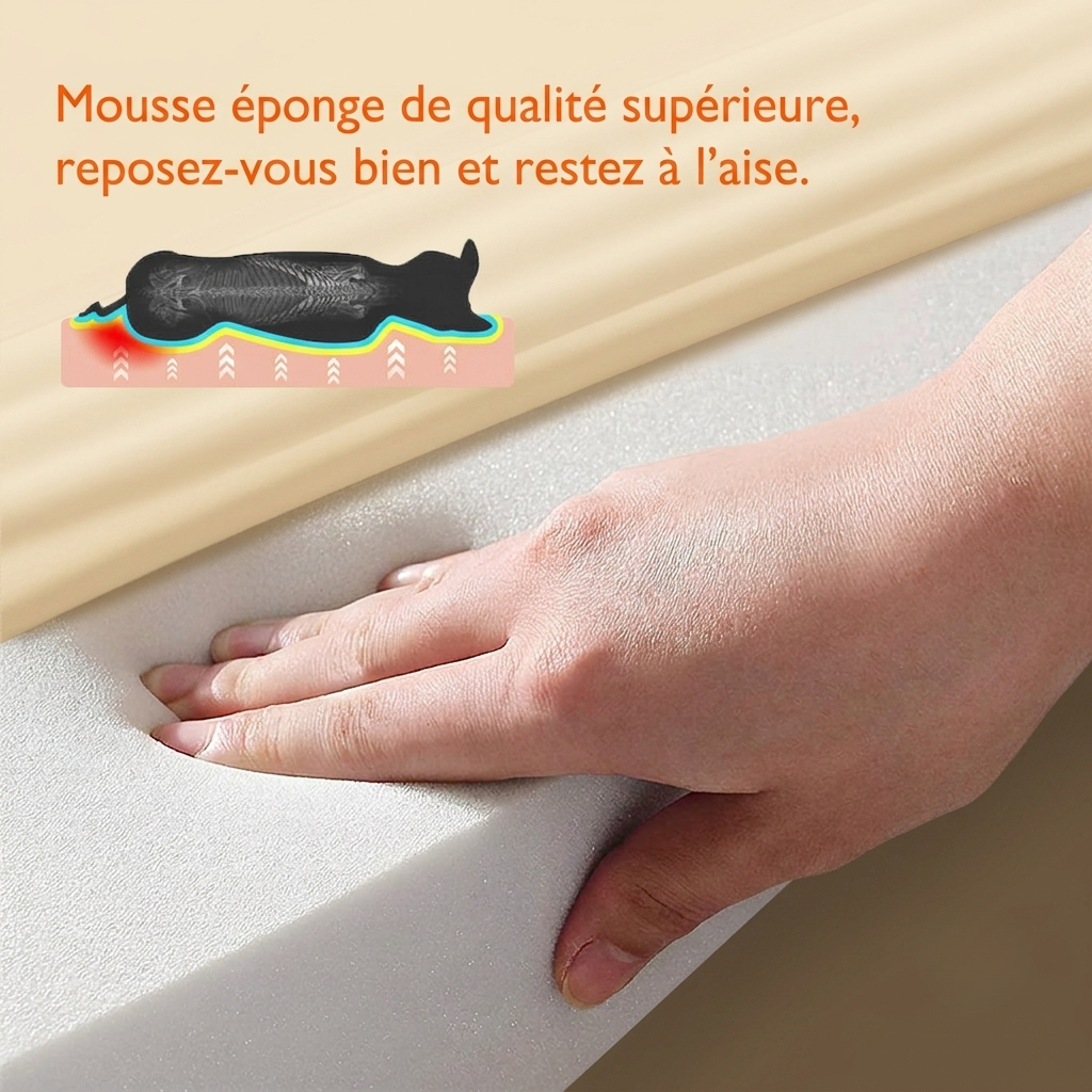 Mousse à mémoire de forme qui soulage les points de pression