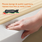 Mousse à mémoire de forme qui soulage les points de pression