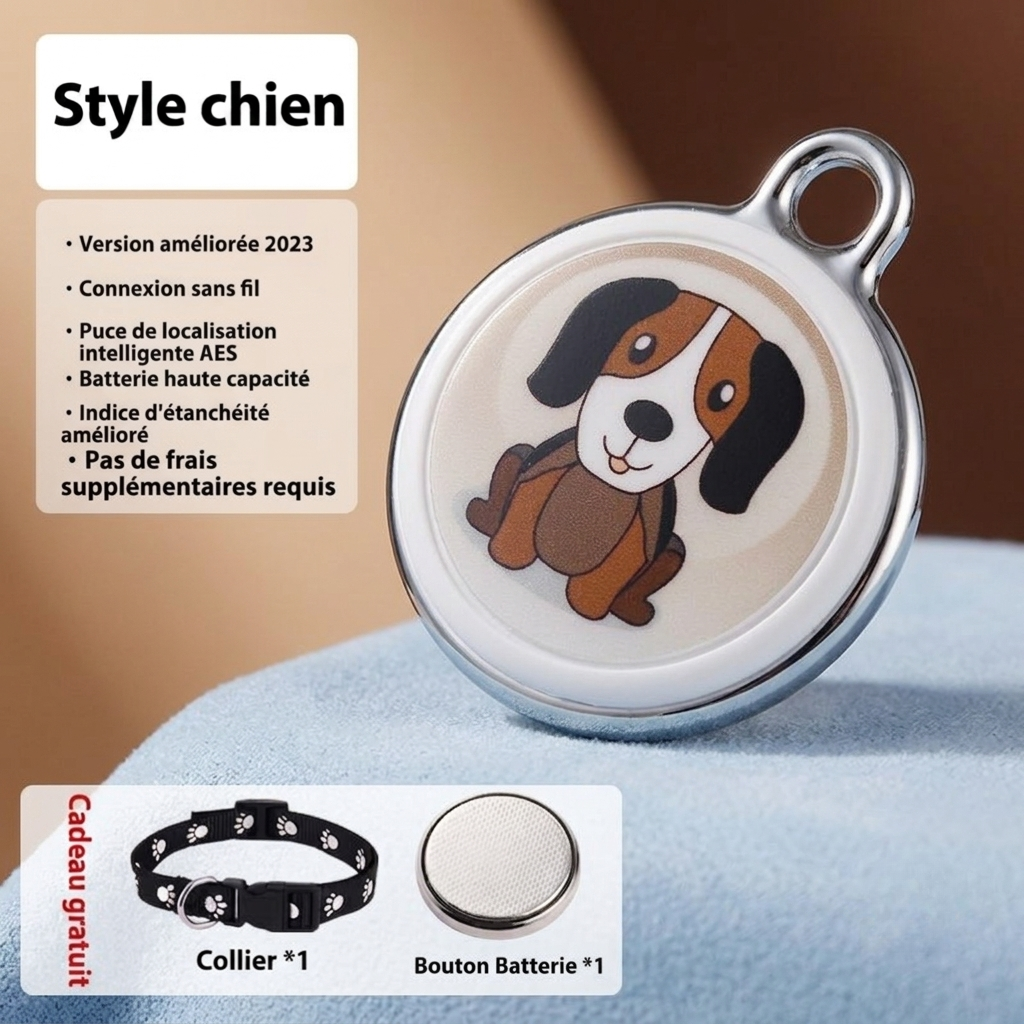 Collier GPS intelligent pour chien
