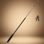 Canne à pêche pour chat avec plumes